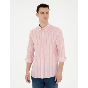 Pierre Cardin Erkek Pembe Slim Fit Uzun Kollu Gömlek 50284400-VR186
