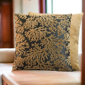Pillows Store Mercan Desenli Safran Kırlent Kılıfı Seti -2 Adet 45CM*45CM