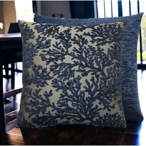 Pillows Store Mercan Desenli Lacivert Kırlent Kılıfı Seti -2 Adet 45CM*45CM