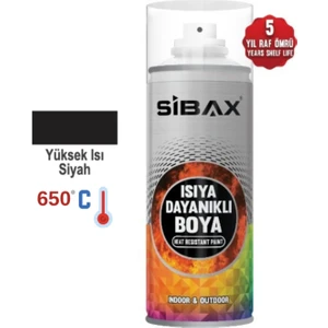 650 Derece Siyah Isıya Dayanıklı Sprey Boya 400 ml