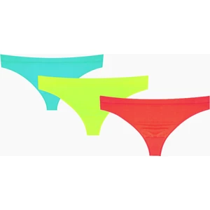 Nbb Neon Turkuaz Yeşil Narçiçeği Dikişsiz 3lü String