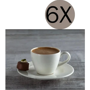 Porselen 12 Parça 80 cc  Rita Türk Kahve Fincanı Seti