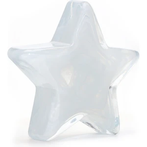 Dekoratif Beyaz El Yapımı Cam Yıldız Obje-8 cm