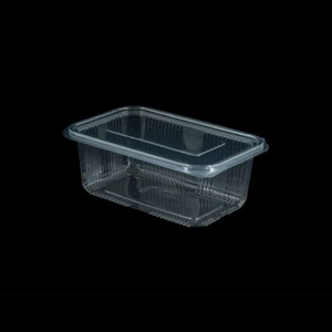 Kullan At Plastik Kilitli Şeffaf Düz Kapaklı Gıda Saklama Kabı Sızdırmaz Kap - 1000 cc - 25 Adet