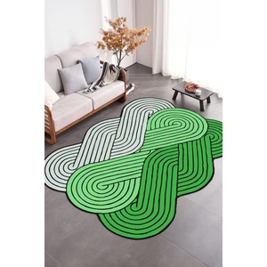Napoli Home Dijital Baskılı Kaymaz Taban Yıkanabilir Lazer Kesim Yolluk Mutfak Salon Halısı, N-Lazer-15-Yeşil,
