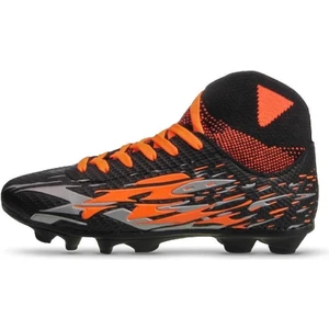 Mp Çocuk Siyah Turuncu Krampon Futbol Ayakkabısı 241-1701FT