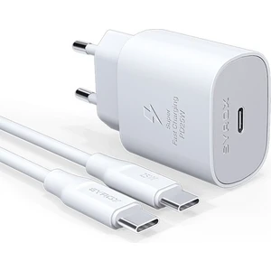 Vivo Y53S Uyumlu Şarj Aleti PD25W Hızlı Şarj Adaptörü Type-C Çıkışlı + (Type-C To Type-C Kablo)