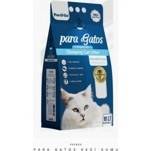 Hs Pee&Go Para Gatos Beyaz Çiçek Kokulu Toz Yapmayan Topaklanan Kedi Kumu 10 L