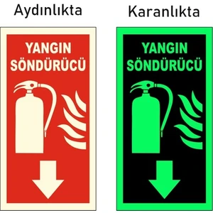 Karaköy Tedarik Fotolümen ( Fosforlu ) Yangın Söndürücü Levhası
