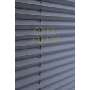 Özel Jaluzi Antrasit Cam Balkon Ve Ofis Plisse Perde(Plaın007)