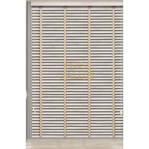 Özel Jaluzi Krem 50 Mm Ahşap  Jaluzi