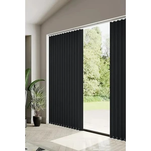 Özel Jaluzi Siyah Kumaş Dikey Perde  Döndürülebilen Tam Açık Ya Da Tam Kapalı   Kumaş Dikey