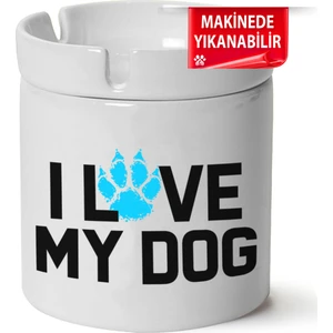 Çakılap Sevimli Köpek  Baskılı Porselen At-Söndür Küllük (Kl-Hyvn-Kpk)