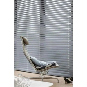 Özel Jaluzi Açık Gri 25 mm Metal  Jaluzi