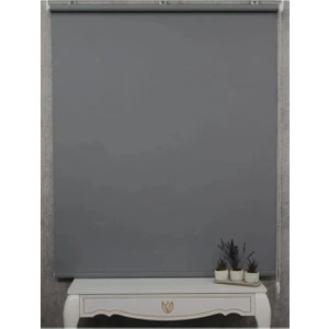 Özel Jaluzi Antrasit Mat Stor Perde Etek Dilimsiz Güneşlik Perde Güneşlik Stor Perde