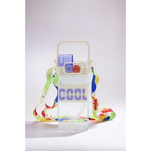 M&B Water Bottle 2 Kapaklı Cool Matara Pipetli Renkli