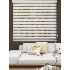 Özel Jaluzi Ithal Beyaz Düz Zebra Stor Perde