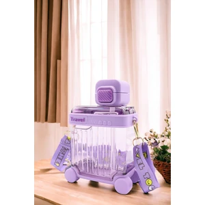 M&B Water Bottle Valiz Matara Pipetli Çocuk Matara Okul Için Boyun Askılı Suluk