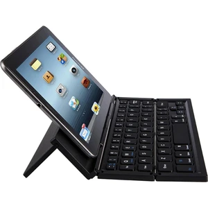 Bluetooth Klavye Kablosuz Mini Şarjlı Telefon Tablet Için Klavye Kendinden Standlı Katlanır Taşınır