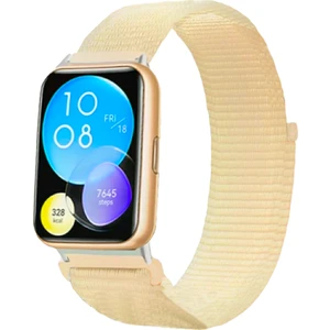 Huawei Watch Fit 2 Uyumlu Cırtlı Bant Kordon Pim Çevirici Aparatlı Akıllı Pimli Yeni Pudra