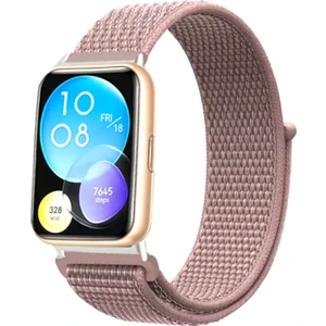 Huawei Watch Fit Uyumlu  Cırtlı Bant Kordon Pim Çevirici Aparatlı Akıllı Pimli Pudra