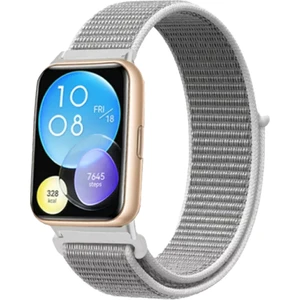Huawei Watch Fit Uyumlu  Cırtlı Bant Kordon Pim Çevirici Aparatlı Akıllı Pimli Gri
