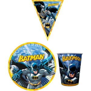 Parti Furyası Batman 8 Kişilik Erkek Doğum Günü Mini Set Erkek Çocuk Parti Seti Süsleme
