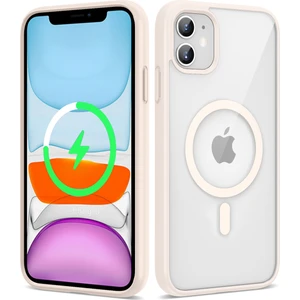 Rona Store iPhone 11 - Uyumlu Magsafe Wireless Şarj Özellikli Silikon Zore Ege Kapak-Pembe