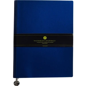 Victoria's Journals Smyth Rugan Esnek Kapak Çizgili Defter 19 x 25 cm Mavi