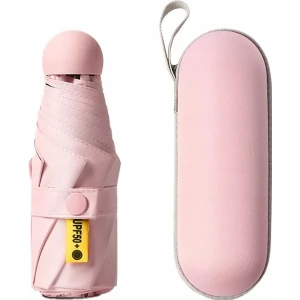 Seyahat Şemsiyesi Yağmur ve Güneş Için Kılıflı Mini Şemsiyeler Uv Sun Umbrella (Yurt Dışından)