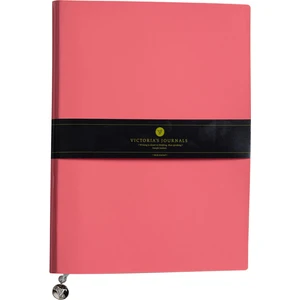 Victoria's Journals Smyth Rugan Esnek Kapak Çizgili Defter 19 x 25 cm Mercan