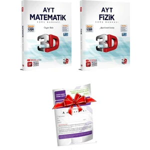 3D Yayınları 2024 AYT Soru Bankası Matematik - Fizik - TYT Deneme