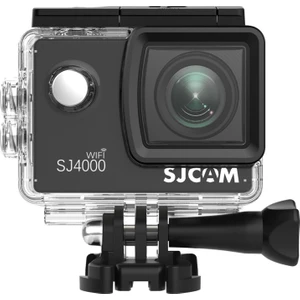 SJ4000 WiFi 4K UHD 156° 2” Geniş Ekran H.265 900mAh Hareket Algılama 30 Metre Su Geçirmez Kılıflı Aksiyon Kamerası Siyah