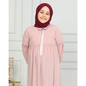 Kadeem Giyim Bebe Yaka  Büzgülü Çocuk Elbise