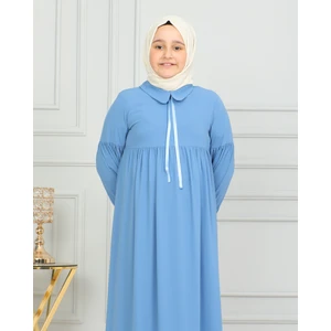 Kadeem Giyim Bebe Yaka  Büzgülü Çocuk Elbise