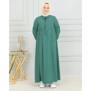 Kadeem Giyim Bebe Yaka  Büzgülü Çocuk Elbise