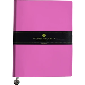 Victoria's Journals Smyth Rugan Esnek Kapak Çizgili Defter 19 x 25 cm Pembe