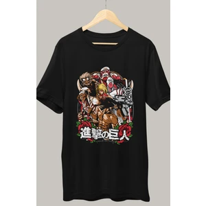 Fuddy Moda Oversize Attack On Titans Baskılı T-Shirt, Unisex Anime Baskılı Tişört