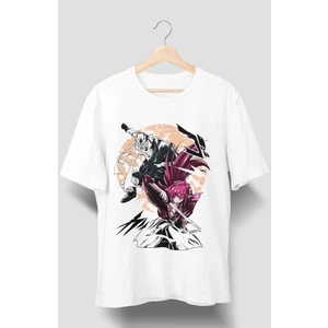 Fuddy Moda Oversize Rurouni Kenshin Baskılı T-Shirt, Unisex Anime Baskılı Tişört