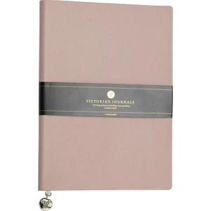 Victoria's Journals Smyth Classic Esnek Kapak Çizgili Defter, 14.8X21 cm -Kahve