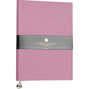 Victoria's Journals Smyth Classic Esnek Kapak Çizgili Defter, 14.8X21 cm -Pembe