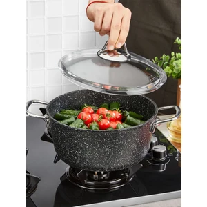 Black Line  Granit 22 cm Derin Tencere