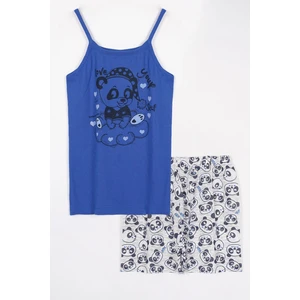 Ip Askılı Şortlu Antrasit Renk Kadın Pijama Takımı