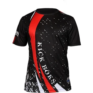 Dijital Baskılı Kick Boks Bisiklet Yaka Spor T-shirt Kbt079