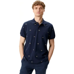 Nautıca Erkek Lacivert Classıc Fıt Kısa Kollu Desenli Polo K45320T.4NV