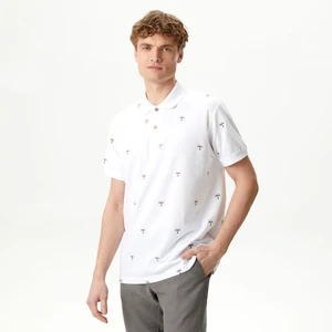 Nautıca Erkek Beyaz Classıc Fıt Kısa Kollu Desenli Polo K45320T.1BW