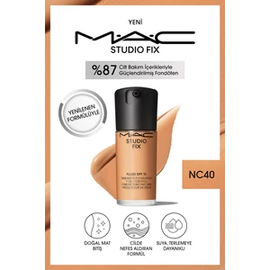 MAC STUDIO FIX FLUID SPF 15 MAT FONDÖTEN-NC40 30 ml