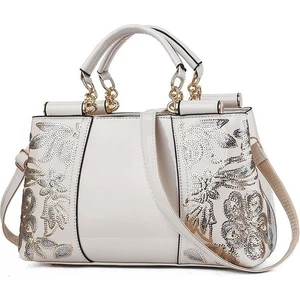 2023 Avrupa ve Amerika Birleşik Devletleri Popüler Rugan Parlak Kadın Çantası Atmosferik Çanta Büyük Kapasiteli Kadın Omuz Askılı Çanta Nakış Çantası High-End Lüks (Yurt Dışından)