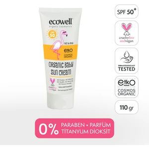 Bebek Güneş Kremi SPF50, Organik & Vegan Sertifikalı, Mineral Filtre, UVA & UVB Yüksek Koruma, 110gr