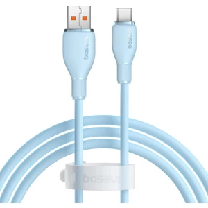 Pudding Serisi Usb to Type-C kablo 100 Watt 100 WATT Samsung , Huaweii , Xiaomi , Oppo uyumlu 6 AMPER Süper Hızlı Şarj ve Data Aktarım Kablosu MAVİ